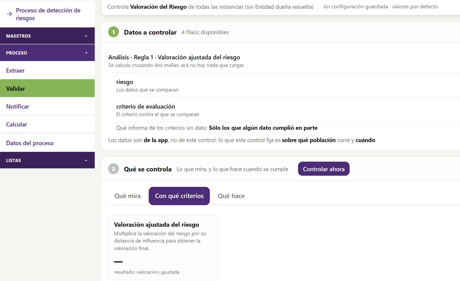 Control de riesgos